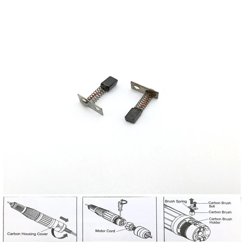 

2pcs Carbon Brushes for Strong 210 and Marathon Micromotor Handpiece carbon brush replace Electric Manicure Drill Accessory Tool