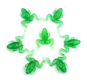 

HENGJIA 1PC Small Frog Soft Bass Bait 5G Fishing Lure Top Water Simulation Frog Fishing Tackle
