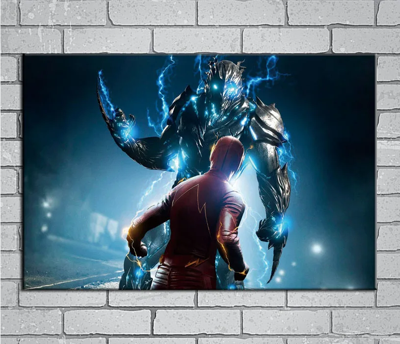 Вспышка VS Savitar ТВ Серия DC супергерой боевой светильник холст на заказ постер 24x36