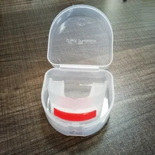 1 шт. пластичность бокс Баскетбол жевательная резинка щит двухсторонняя Защита рта для боксёрские ММА teakwondo зубы протектор с чехлом