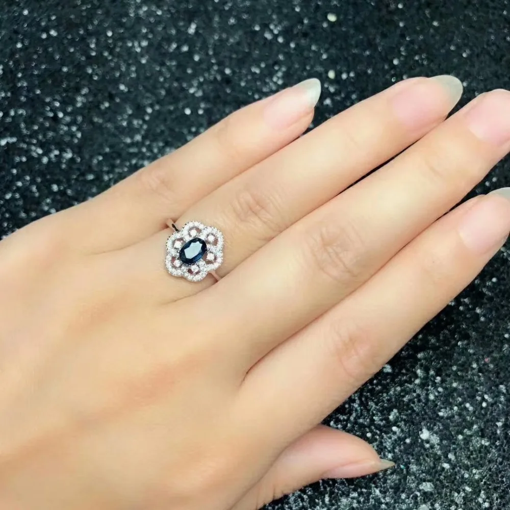 Shilovem 925 Серебряный Натуральный сапфировый Кольца Подвески Серьги Ювелирные Украшения Женские этнические Свадебные открытые btz040601agl