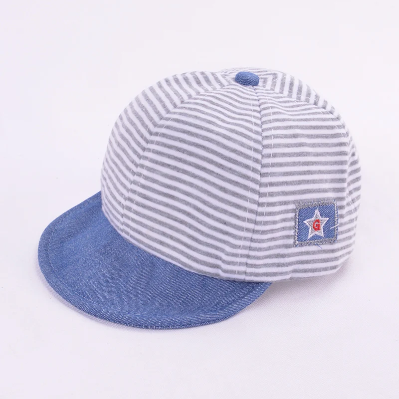 Baby Baseball Cap Cute Striped Infant Sun Hat Spring Summer Outdoor Toddler Girl Boy Snapback Hip-Hop Hats 3-24M 5