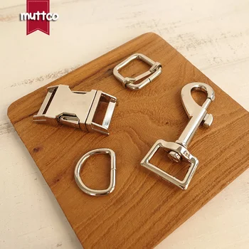 

20sets/lot(metal buckle+adjust buckle+D ring+metal dog clasp/set) Wholesale silver accessory 20mm metal DIY dog accessories
