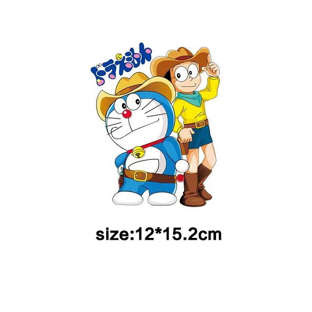 Термонаклейки с рисунком дораэмона, кота, патчи для детей, детская одежда, Переводные термоколлажи, vetement, наклейки, parches ropa - Цвет: Doraemon-8L