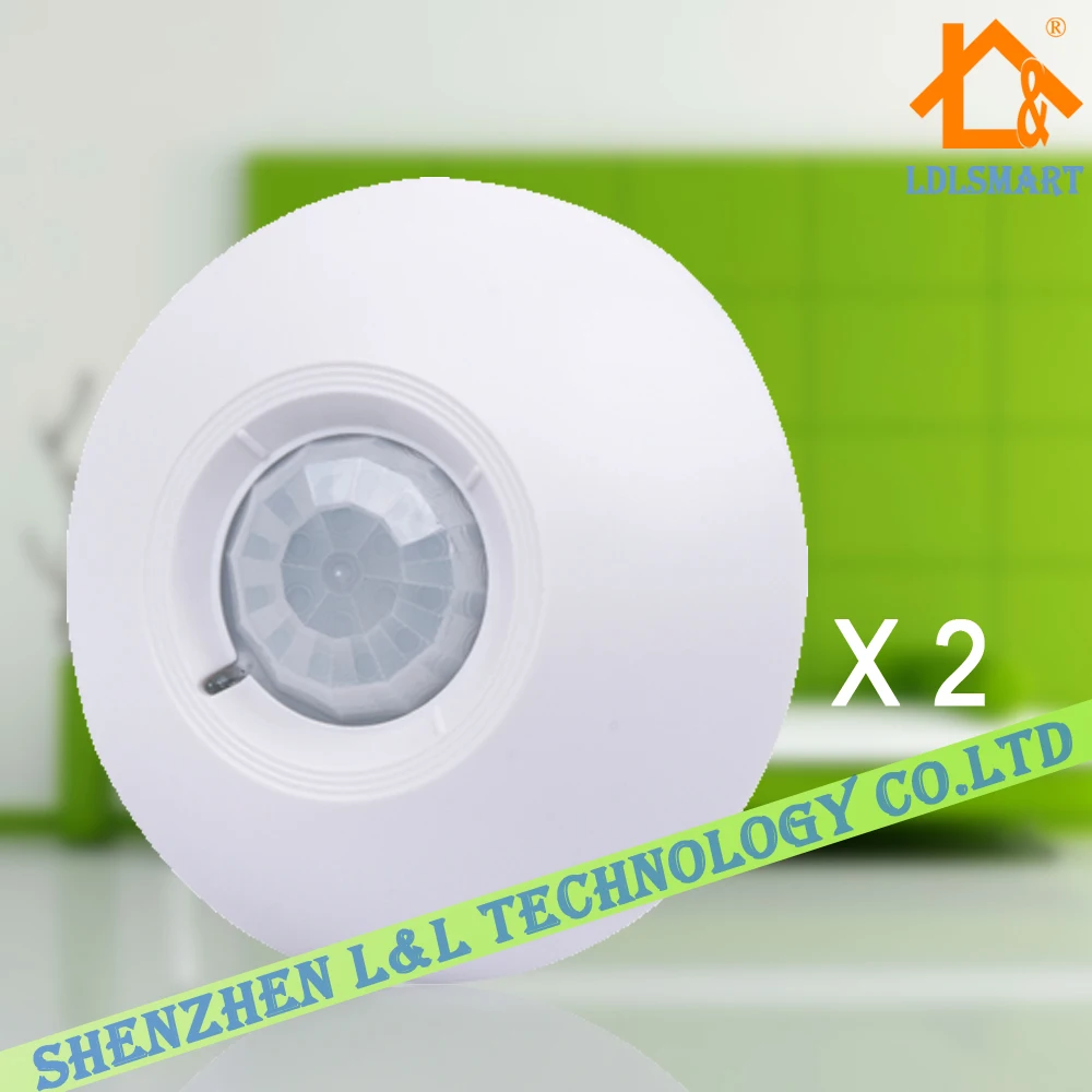 

2pcs/lot~Wireless Ceiling PIR Motion Detector for Home Security Alarm System