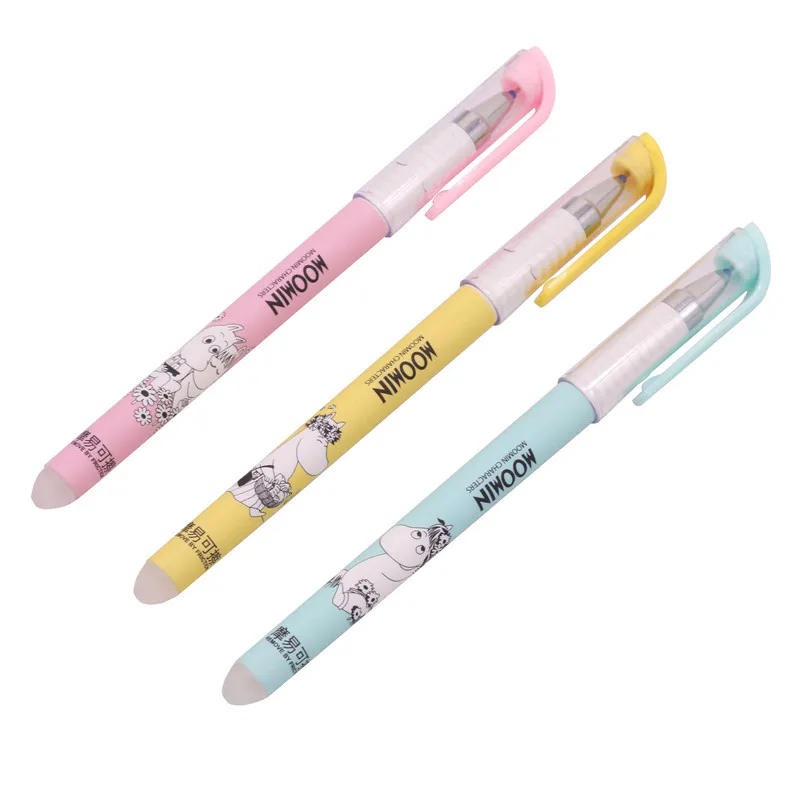 3 Pcs Mix Erasable Gel Pen Office School Supplies Refills Blue Ink Blue Magical Writing Neutral Pen Student Stationery Wholesale