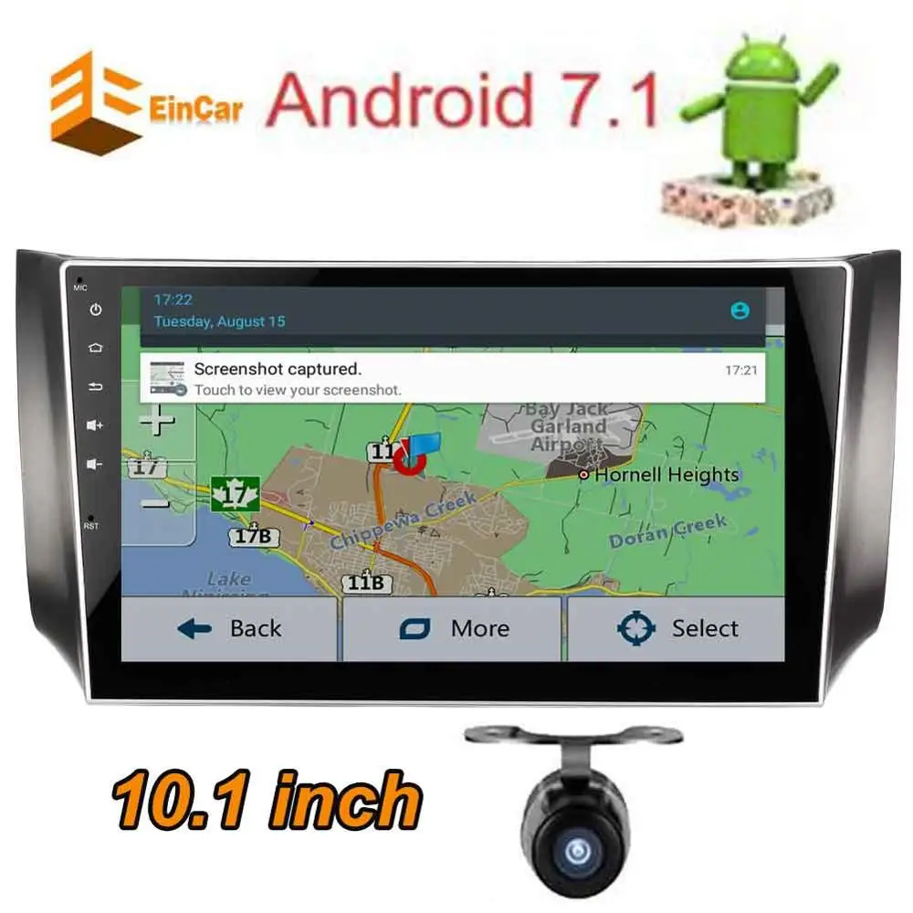 Cheap Android7.1 10.1 inch HD Capacitive Multiple Touch Screen Car Audio Stereo Head Unit GPS Navigation pc for Nissan Radio FM Camera 2