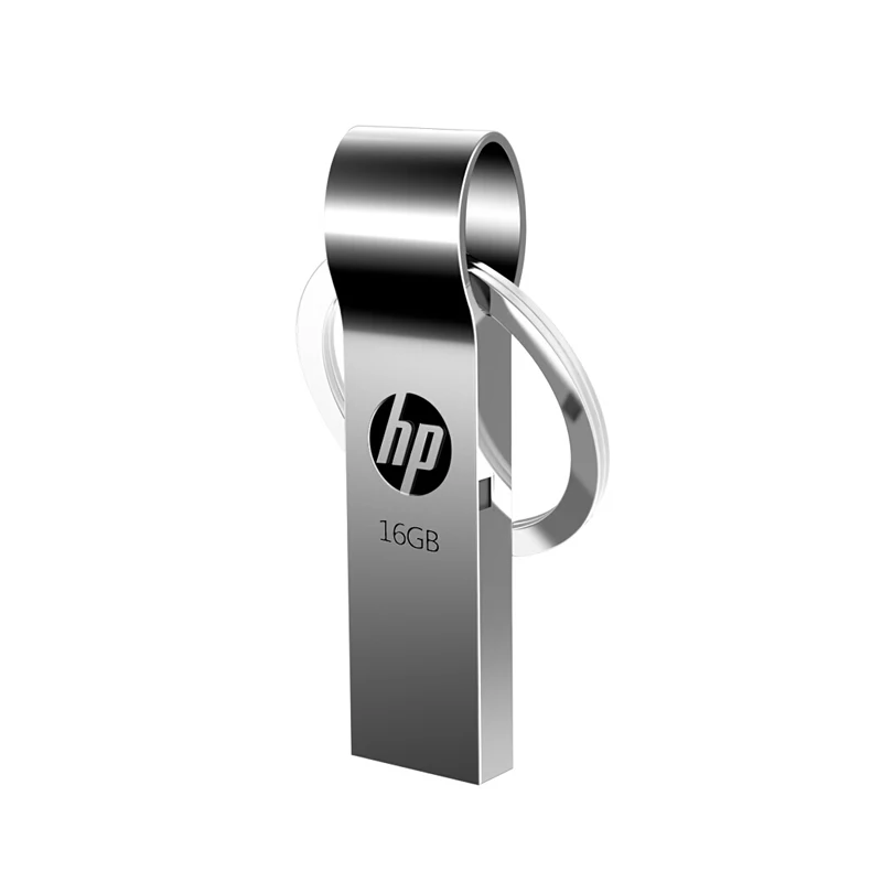 Original HP Flash Disk 16GB Metal Thumb Drives Key Ring Memory Stick v285w Cle USB DIY Custom Wholesale 2019 Pen Drive 16 gb (4)