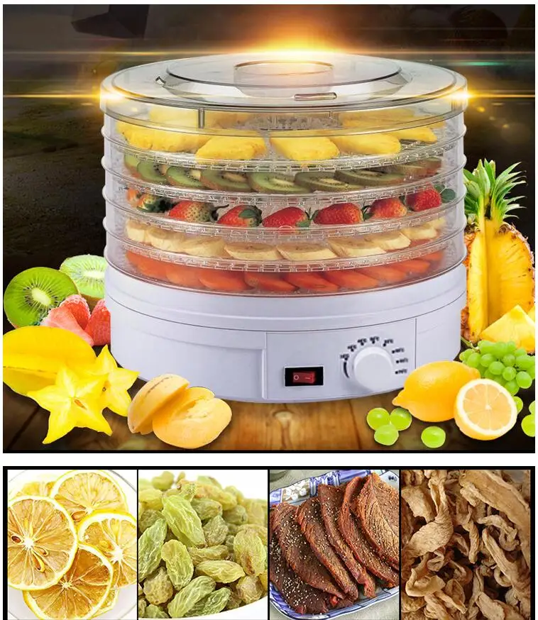 EU/UK/US Plug Food Dehydrator Fruit Vegetable Herb Meat Drying Machine