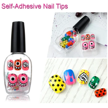 

FOREVERJASMINE Nail Polish Gel Monster Nails Tip Press-on Goggle Eyes Finger Nail Patterned Full Cover False Artifical Nails