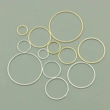 10 шт./пакет Медь(не чугуна с шаровидным графитом) большой звено круг из серии "сделай сам" серьги в виде колец, основа для изготовление, поиск ювелирных изделий DIY серьги разъем