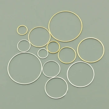 

10Pcs/Bag Copper (NOT IRON) Big Link Circle Round DIY Hoop Earrings Base For Jewelry Making Finding DIY Earrings Connector