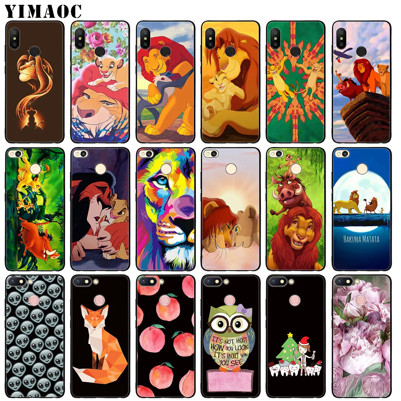 

YIMAOC The Lion King Soft Silicone Phone Case for Xiaomi Mi 9 9T CC9 CC9E A3 PRO 8 SE A2 Lite pocophone f1 MAX 3 Black