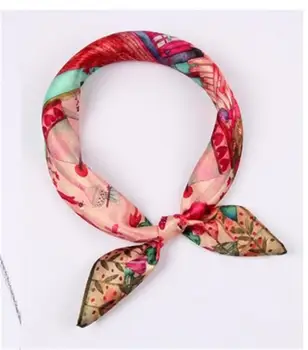 

Shistal-pure real silk square scarf 55*55cm fashion print women and girl brand shawl 2018 new design No. 12