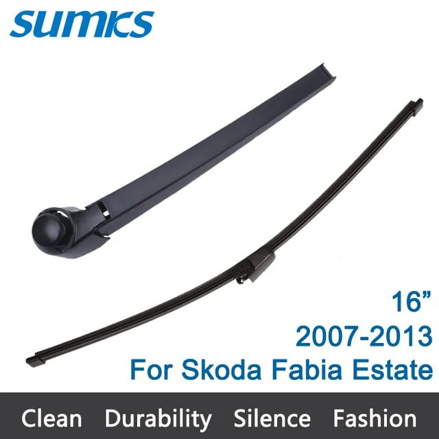 New Rear Window Windshield Wiper Arm and Blade For Skoda Fabia Estate (2007 2013) 16" R16V720in