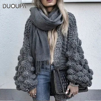 

DUOUPA 2019 new fashion cardigan women's spring long-sleeved knit sweater women's winter 2018 solid color shirt women's cardigan