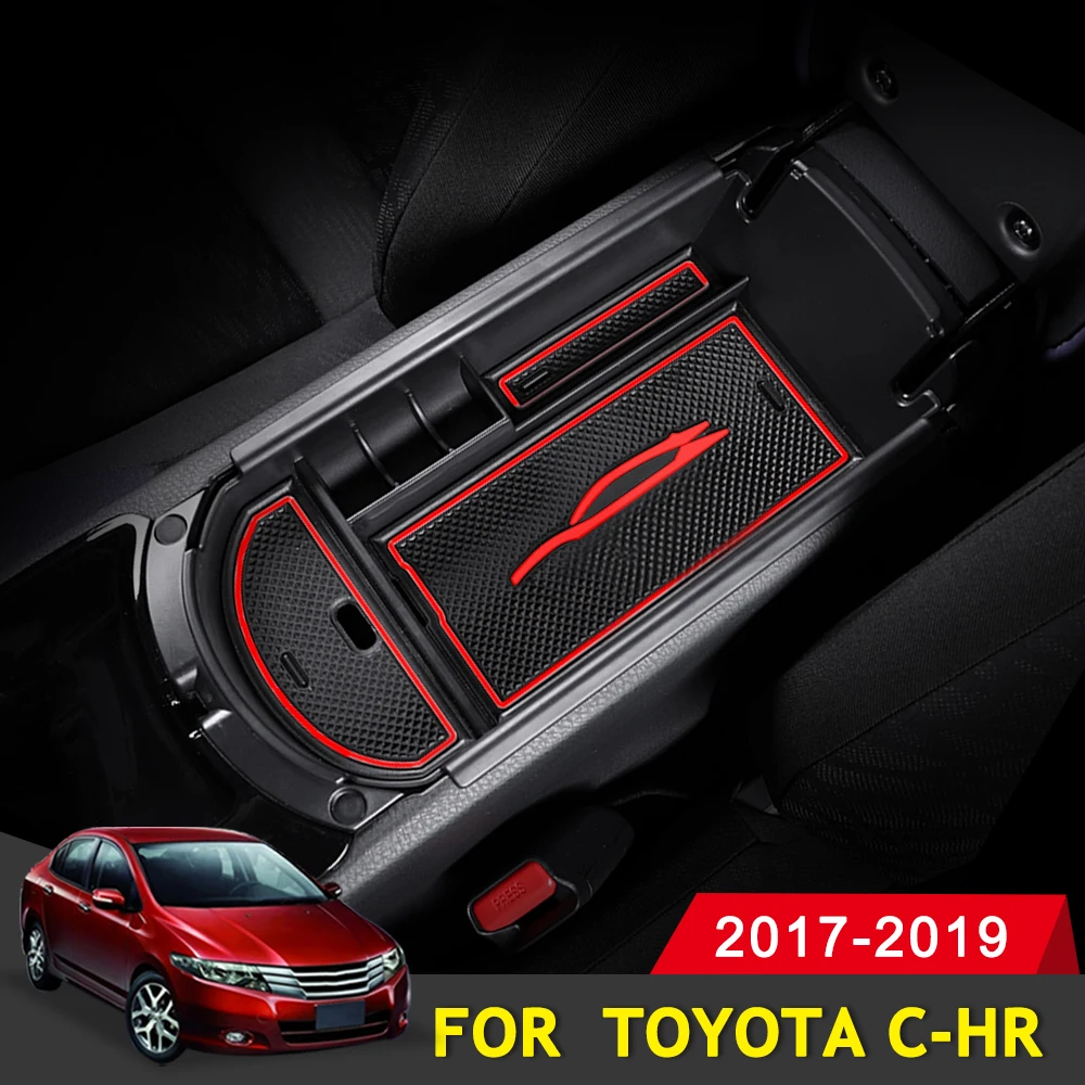 

For Toyota CHR CH-R 2016 2017 2018 Car Armrest Storage Box Center Console Origanizer Case Auto Interior Mouldings Styling