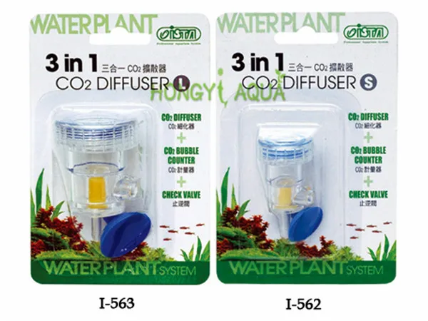 

1 piece 3 in 1CO2 diffuser refiner+bubble device+ aquarium fish tank transparent co2 diffuser bubble counter check valveS/L ISTA