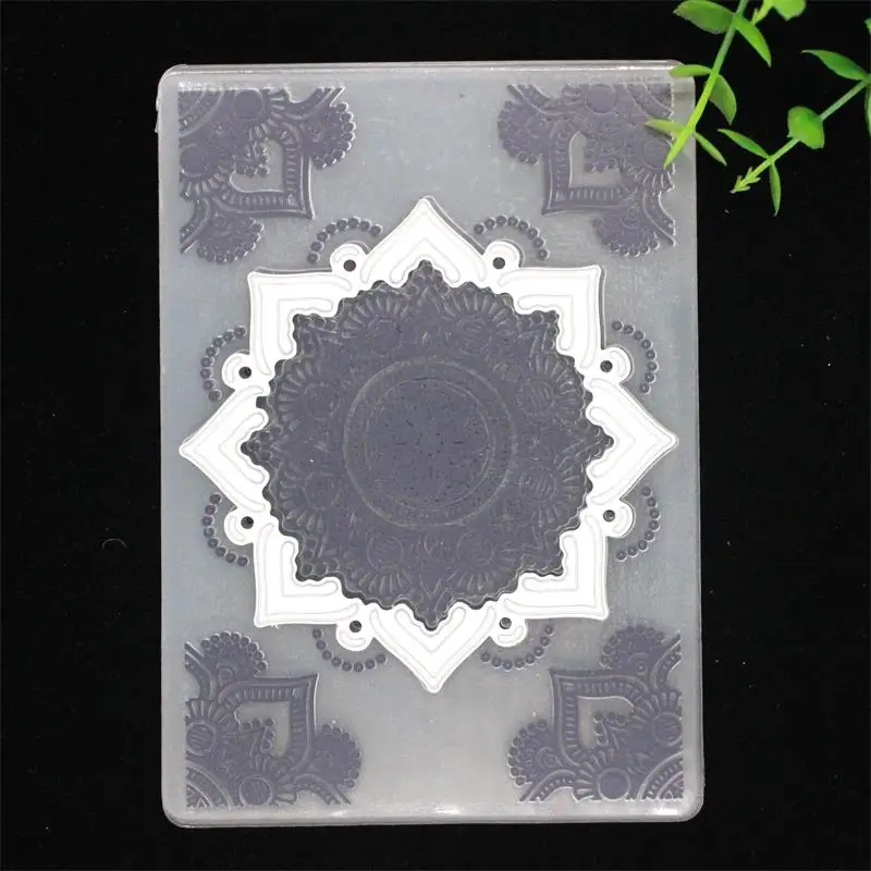 

ZFPARTY Mandala Doily Cutting Dies and Embossing Folder Set for DIY Scrapbooking Paper Craft/Card Making Decoration Supplies