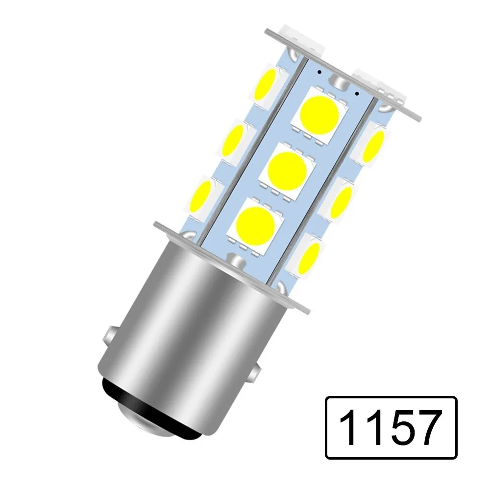 Цельнокроеное платье 1156 Ba15s 1157 3156 3157 7440 7443 18smd 5050 Led Светодиодная лампа внутреннего освещения прицепа Замена светодиодный светильник лампа - Испускаемый цвет: 1157