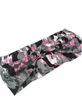 

J18302 fashion new Camouflage printed headband ,headband hair tide Twist Elastic knot Headband for women