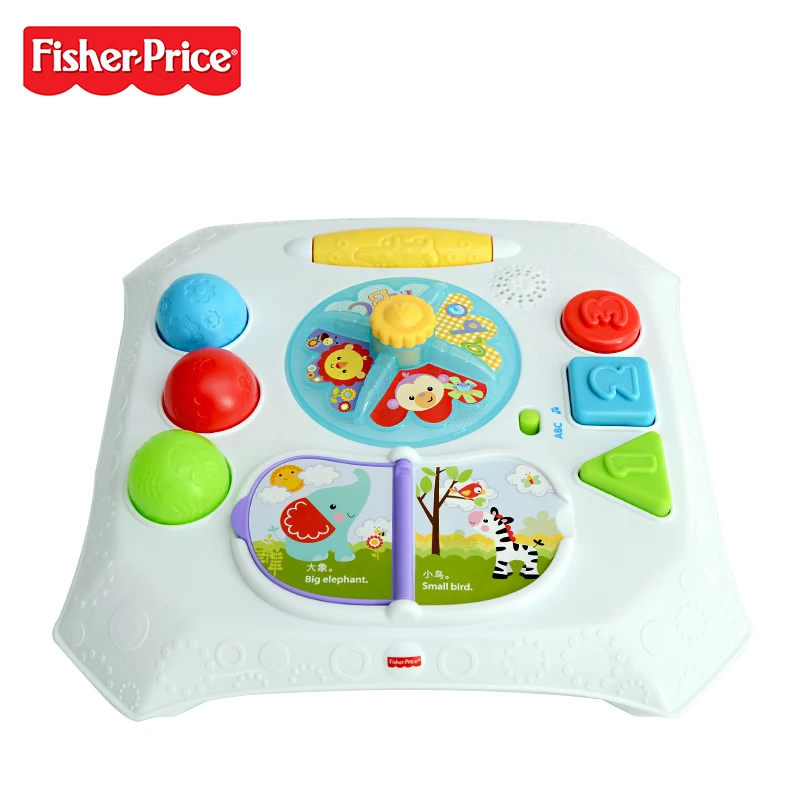 Fisher Price брендовая развивающая настольная детская музыкальная обучающая двуязычная машина Larebord BFH63 детская развивающая игрушка