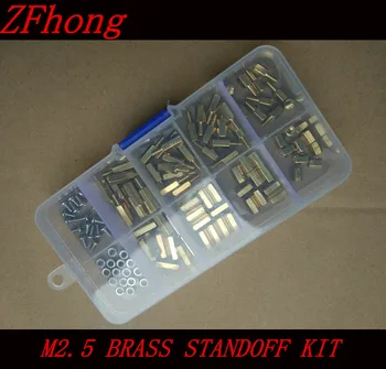 

100pcs M2 M2.5 M3*6/8/10/12 Brass Standoff Spacer With screw Hex Nuts Assortment Kit