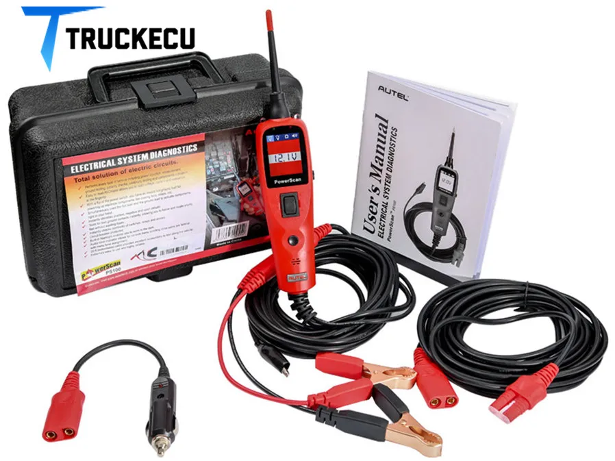 Autel PowerScan PS100 Sistema eléctrico herramienta de diagnóstico coche automotriz OBD2 escáner circuito probador Sistema eléctrico lector de código Autel PowerScan PS100 Sistema eléctrico herramienta de diagnóstico coche automotriz OBD2 escáner circuito probador Sistema eléctrico lector de código