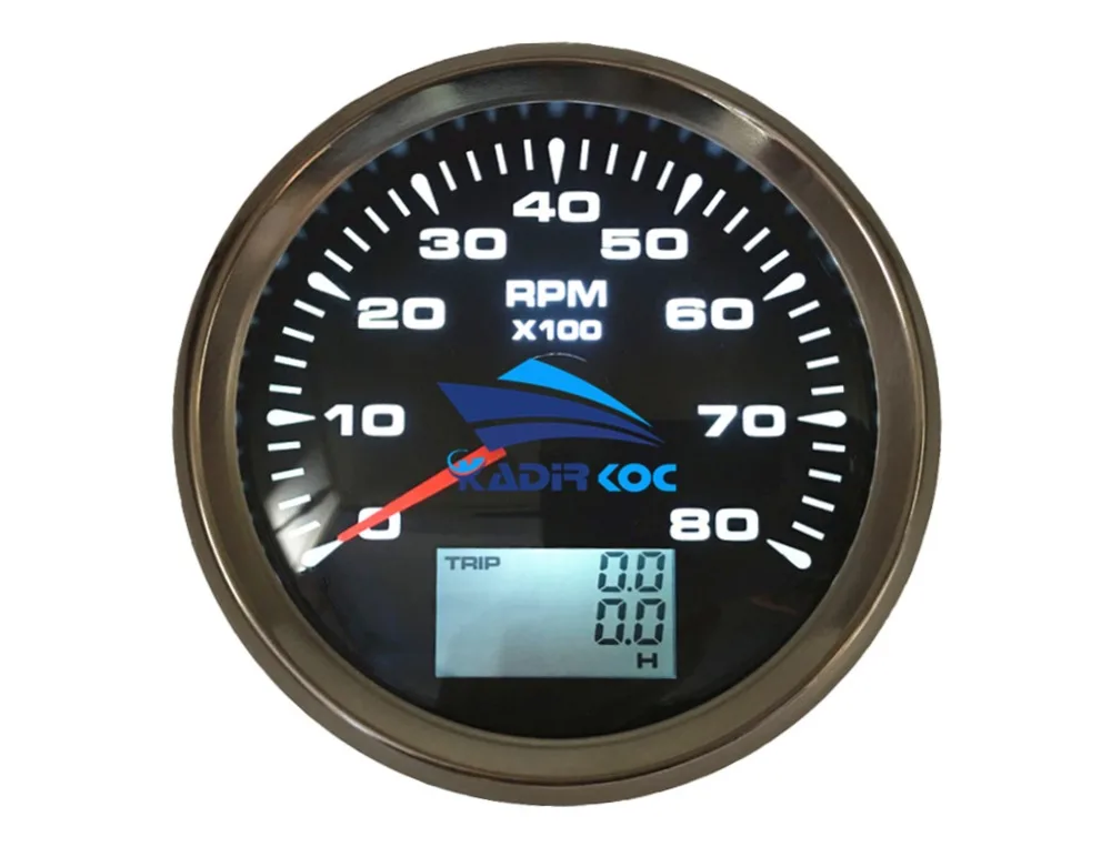1 шт. тип 0-8000 оборотов в минуту Тахометр измерительные приборы модификация 85 мм ЖК революционные счетчики 9-32 В Rev счетчики с песочные часы для авто лодки