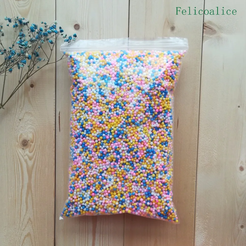 Bolas de Neve Acessórios de Partículas de Lama Contas de Espuma para Enchimento para Faça Bolsa Faça Você Mesmo Lodo Pequeno Minúsculo Suprimentos 2 Floam -4mm 250 g - 21 Brinquedos e hobbies