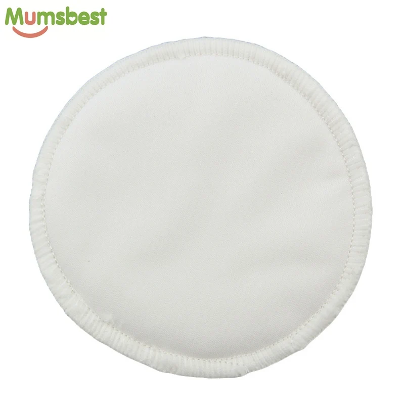 

[Mumsbest] 200Pcs Bamboo Breast Pad Nursing Pads For Mum Reusable Waterproof Minky 3 Layers Breast Nursing Feeding Pad Wholesale