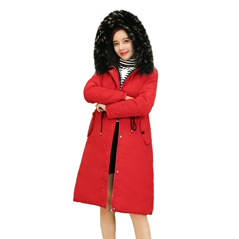 Зимние парки женские новая хлопковая куртка с обеих сторон можно носить плотные теплые пальто плюс размер с капюшоном хлопковая куртка женская с подкладкой