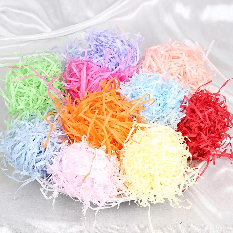 

100g Tissue Paper Grass Filler DIY Paper Raffia Shredded Crinkle Paper Confetti Gift Box Filling Material Wedding Decoration