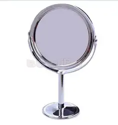 1 шт. женское зеркало для макияжа двустороннее нормальное + увеличительное овальное винтажное настольное зеркало косметическое зеркало