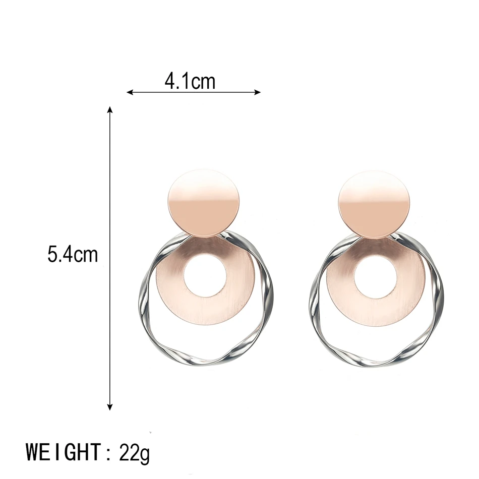 Match-Right Trendy Earrings for Women Geometric/Long/Big/Korean/Gold/Silver/Round/Drop Earrings Fashion Jewelry female yjz8150