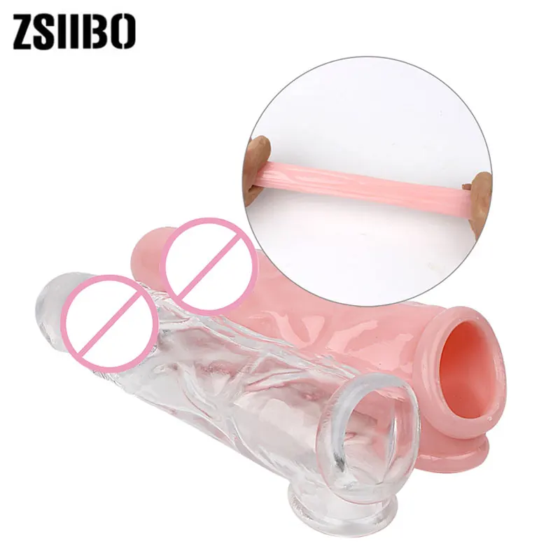 New Penis Cage Adult erotic male set double open ferocious flesh-colored set sexy erotic accessories adult toys penis shell