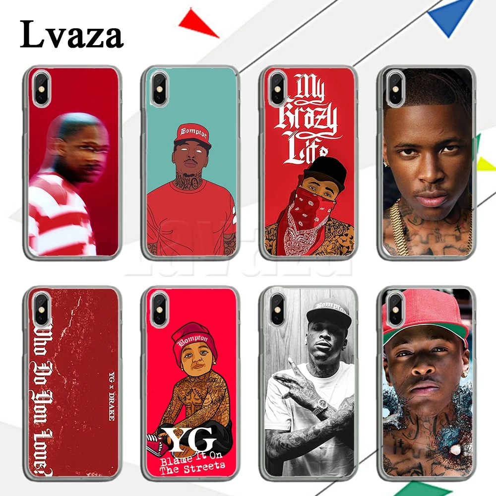 

Lavaza rapper yg Hard Case for iPhone 4 4S 5 5S SE 5C 6 6S 7 8 Plus X XR XS Max