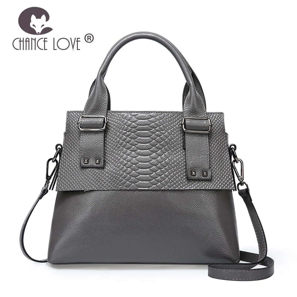 

Chance Love 2018 Women's bag new crocodile pattern ladies bag Genuine Leather handbag Messenger shoulder bag