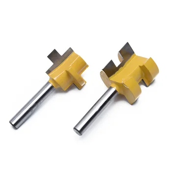 

2 Pcs/Set Tongue&Groove Router Bit Set 1/4 Shank Woodworking Tool Chisel Cutter