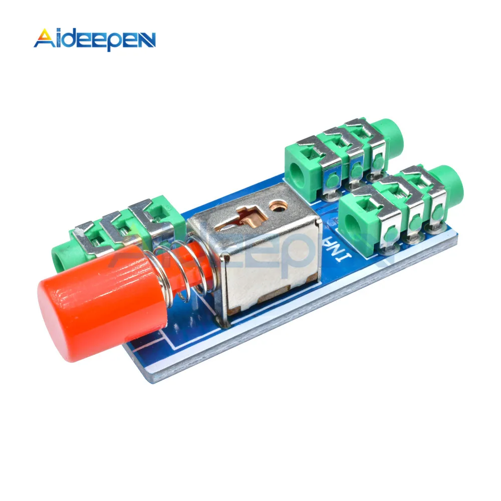 

Audio Switching Board 3.5mm Two Audio Input Output Type Board Module Button Switch Output Input Model Diy Electronic PCB Board