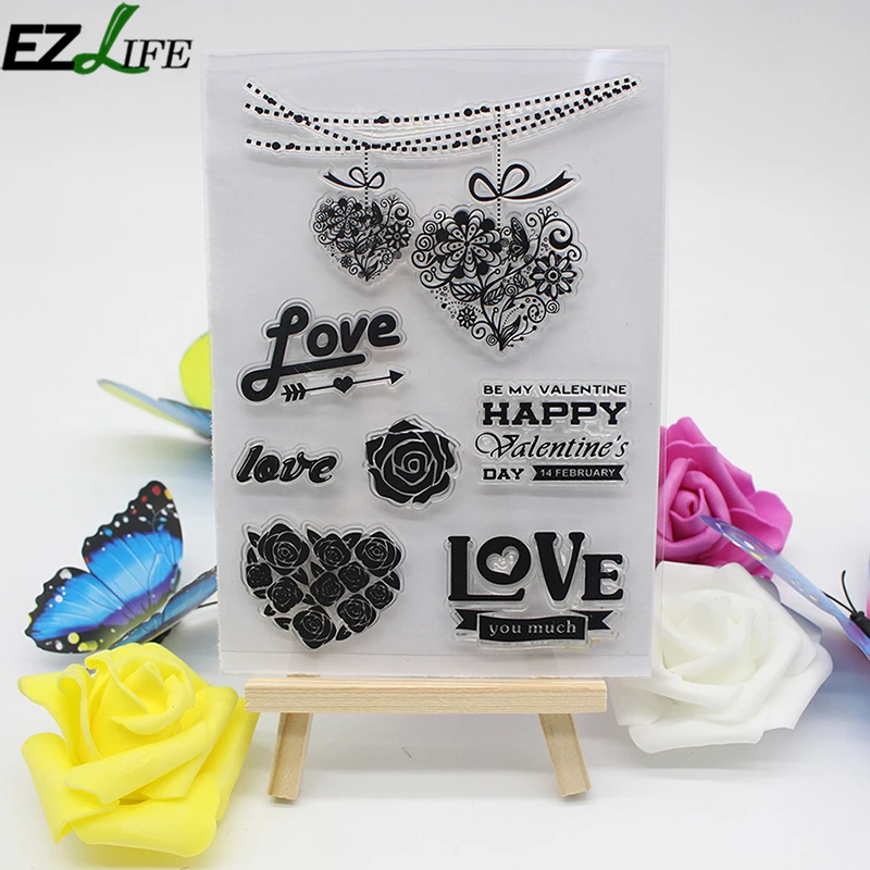 

Flower Heart& Love Pattern Scrapbook Albums Diy Tools Plastic Model For Crafts And Scrapbooking Valentine's Day Gifts LQW0752