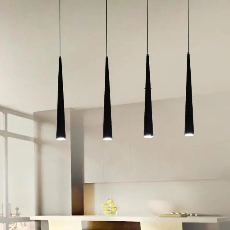 

50*6cm Modern simple aluminum Led Industrial Style Taper Pendent Lamp Creative Restaurant Bar Personality Lamp AC110/220v 1079