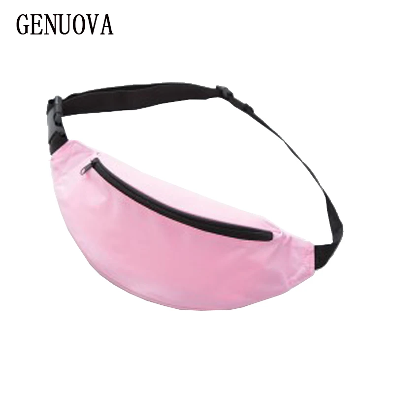 

Travel Holographic Belt Bag Ladies Multifunctional Waist Bag Round Fanny Pack Women Waterproof Close-fitting Security Pockets