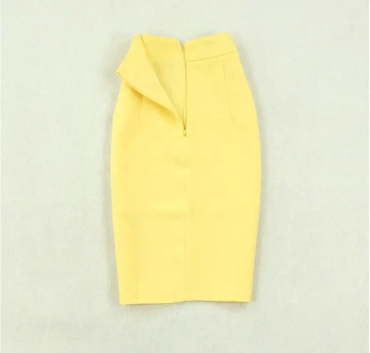 Модный женский костюм весна/лето, высококачественный Женский желтый длинный костюм+ сумка на бедрах, юбка с высокой талией, Женский костюм из органической кожи