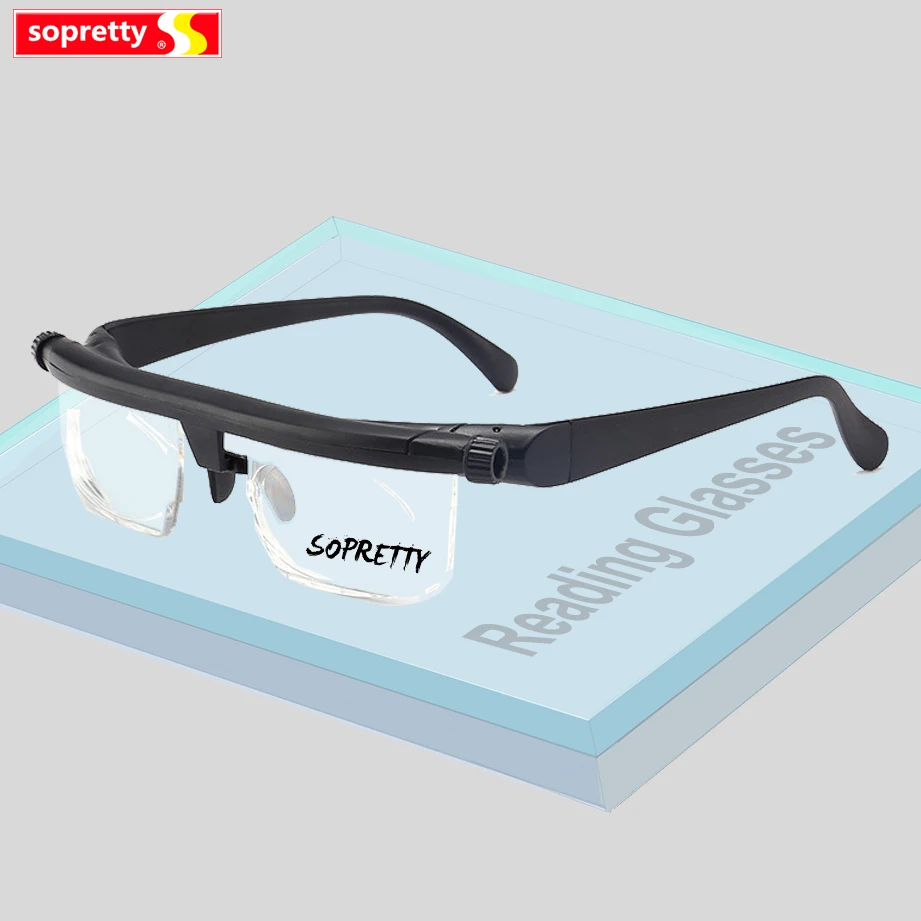 Myopia TR90 Adjustable Focal Length Reading glasses Can be Adjusted 6.0