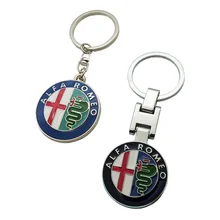 3D металлический автомобильный брелок для ключей с логотипом, автомобильные аксессуары для Alfa Romeo Giulietta Spider GT Giulia Mito 147 156 159