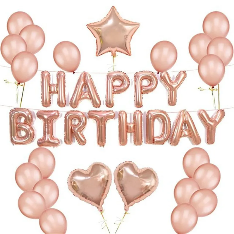 Ура 30 40 50 60 день рождения украшения для взрослых шампанское шарик для бутылки розовое золото счастливый набор воздушных шаров на день рождения поставки