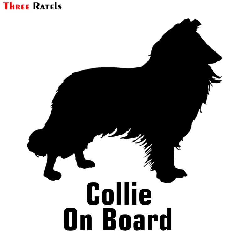 

Three Ratels TZ-1198 16.3*15cm 1-4 pieces border collie on board car sticker funny car stickers auto decals removable