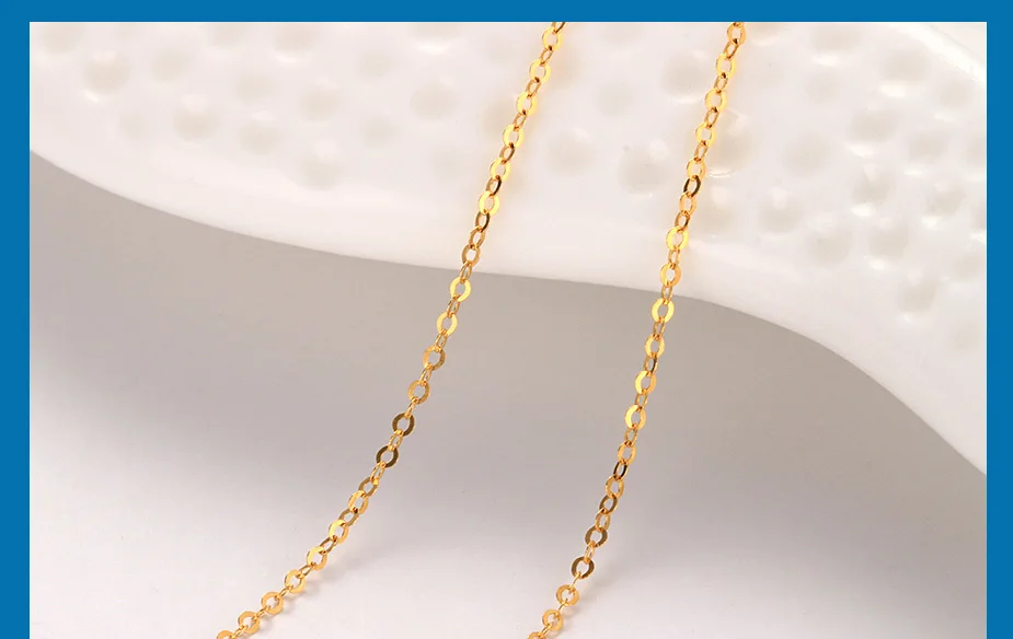 Dainashi модные настоящие 18 К золотые цепи для женщин, Au750 Изысканные Золотые ювелирные изделия ожерелье, высокое качество анти аллергия, 45 см, подарочная коробка