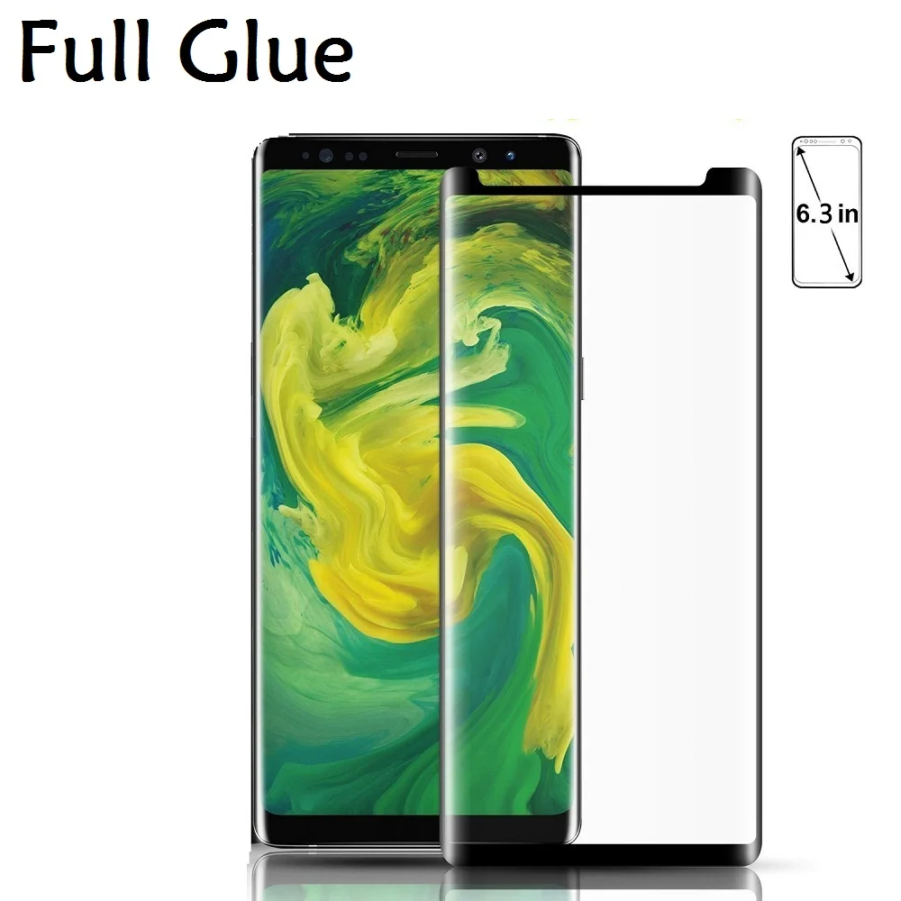 

Full Glue Cover Tempered Glass Screen Protector For Samsung Galaxy Note8 Note9 Note10 3D Curved Adhesive Premium Guard